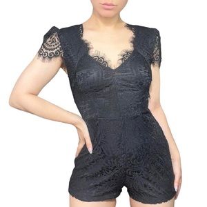 Black Lace Romper by Mika & Gala / LF - UK 6 - best fit for a size 2 US / XS